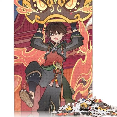 1000-teiliges Puzzle Genshin Impact,Puzzles für Erwachsene und Kinder,Papppuzzle,Spielzeug,Denkspiel (Größe 38 x 26 cm) von LiJianXXXB