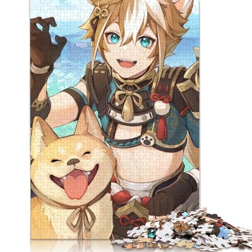 1000-teiliges Puzzle Genshin Impact,Puzzles für Erwachsene und Kinder,Papppuzzle,Spielzeug,Denkspiel (Größe 38 x 26 cm) von LiJianXXXB