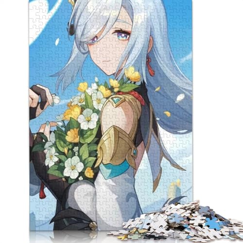 1000-teiliges Puzzle Genshin Impact,Puzzles für Erwachsene und Kinder,Papppuzzle,Spielzeug,Denkspiel (Größe 38 x 26 cm) von LiJianXXXB