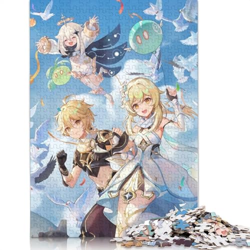 1000-teiliges Puzzle Genshin Impact,Puzzles für Erwachsene und Kinder,Papppuzzle,Spielzeug,Denkspiel (Größe 38 x 26 cm) von LiJianXXXB