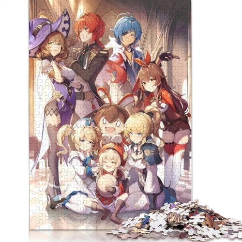 1000-teiliges Puzzle Genshin Impact Amber,Puzzles für Erwachsene und Kinder,Papppuzzle,Spielzeug,Denkspiel (Größe 38 x 26 cm) von LiJianXXXB