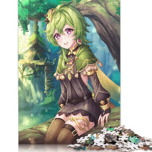 1000-teiliges Puzzle Genshin Impact Collei,Puzzle für Erwachsene,Holzpuzzle,Lernspiel für Erwachsene und Kinder (Größe 75 x 50 cm) von LiJianXXXB