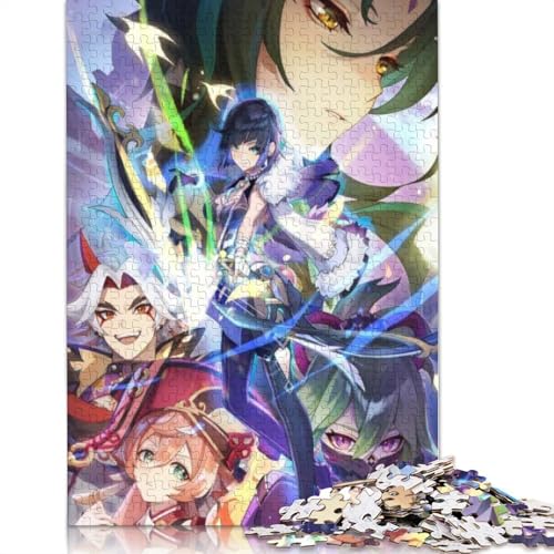 1000-teiliges Puzzle Genshin Impact Yelan,Puzzles für Erwachsene und Kinder,Kartonpuzzle,Spielzeug,Denkspiel (Größe 38 x 26 cm) von LiJianXXXB