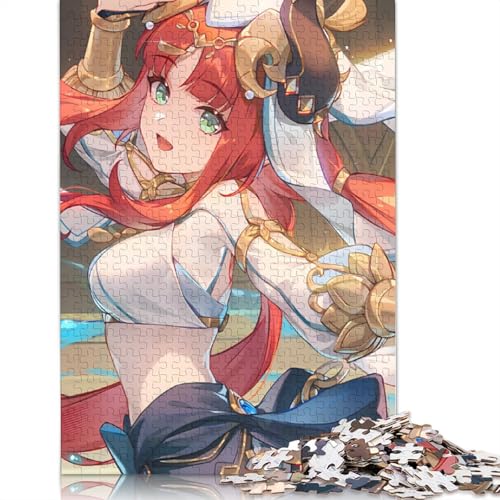 1000-teiliges Puzzle Genshin Impact für Erwachsene,Holzpuzzle,dekomprimierendes,intellektuelles Lernspielzeug (Größe 75 x 50 cm) von LiJianXXXB