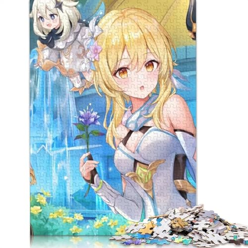 1000-teiliges Puzzle Genshin Impact für Erwachsene,Kartonpuzzle,Lernspiel für Erwachsene und Kinder (Größe 38 x 26 cm) von LiJianXXXB