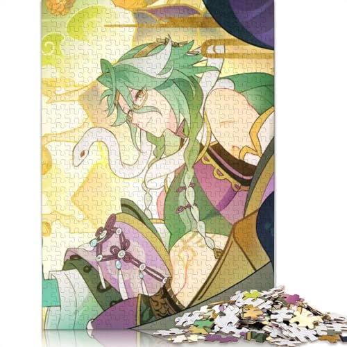 1000-teiliges Puzzle Genshin Impact für Erwachsene,Kartonpuzzle,Lernspiel für Erwachsene und Kinder (Größe 38 x 26 cm) von LiJianXXXB