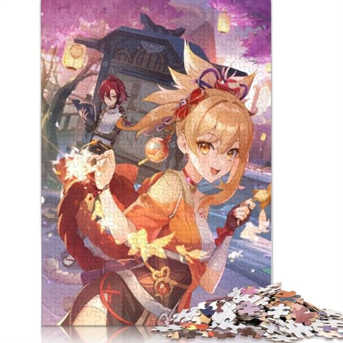 1000-teiliges Puzzle Genshin Impact für Erwachsene,Papppuzzle,dekomprimierendes,intellektuelles Lernspielzeug (Größe 38 x 26 cm) von LiJianXXXB