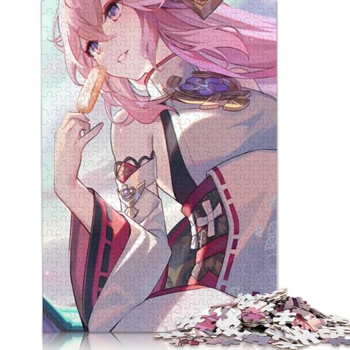 1000-teiliges Puzzle Genshin Impact für Erwachsene und Kinder,Kartonpuzzle,Lernspiel,Herausforderungsspielzeug (Größe 38 x 26 cm) von LiJianXXXB