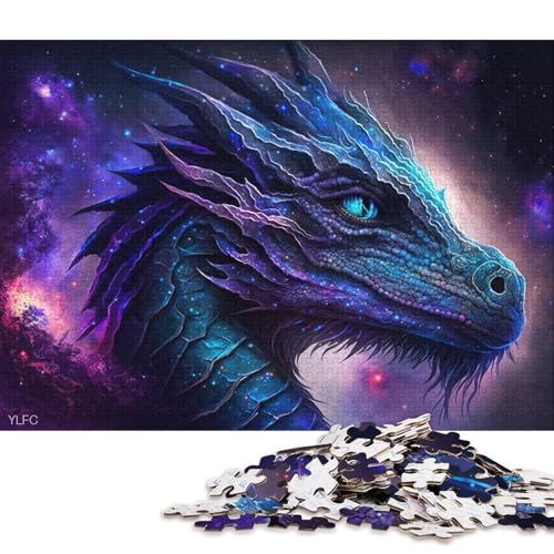 1000-teiliges Puzzle Kosmische Galaxie, chinesischer Drache, Puzzle für Erwachsene, Puzzle aus Pappe, Lernspiele, Puzzle zur Heimdekoration. (Größe 38 * 26 cm) von LiJianXXXB