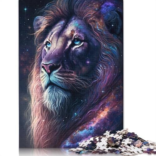 1000-teiliges Puzzle Kosmisches Galaxie-Löwe-Puzzle für Kinder, Papppuzzle, Puzzle für Erwachsene, Lernspiel, Herausforderungsspielzeug (Größe 38 x 26 cm) von LiJianXXXB