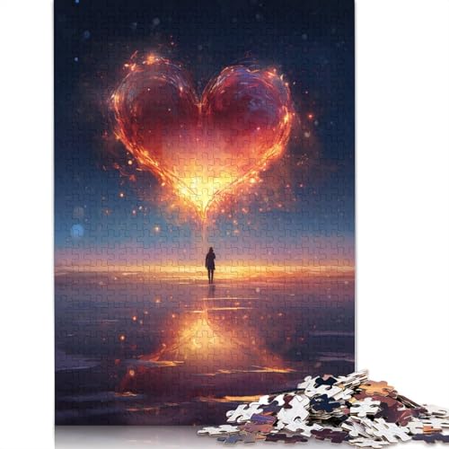 1000-teiliges Puzzle Liebesromantik, Puzzle für Erwachsene, Holzpuzzle, Lernspiele, Heimdekoration, Puzzlegröße 75 x 50 cm von LiJianXXXB