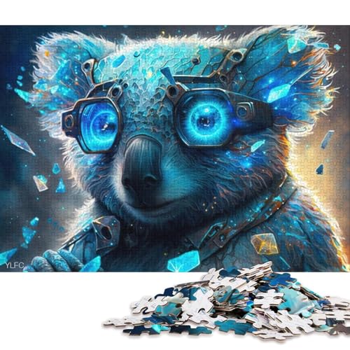 1000-teiliges Puzzle Magischer Koala-Krieger, Puzzle für Erwachsene, Holzpuzzle, Puzzle, Mitmachspiel, 75 x 50 cm von LiJianXXXB