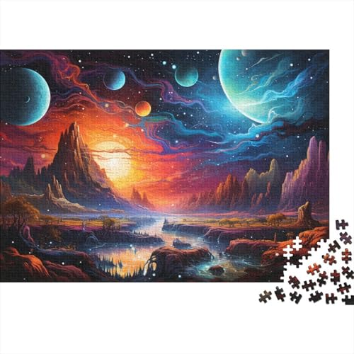 1000-teiliges Puzzle Wunder unter dem Sonnenuntergang, Puzzle für Erwachsene, Holzpuzzle, Lernspiel, Herausforderungsspielzeug, 50 x 75 cm von LiJianXXXB