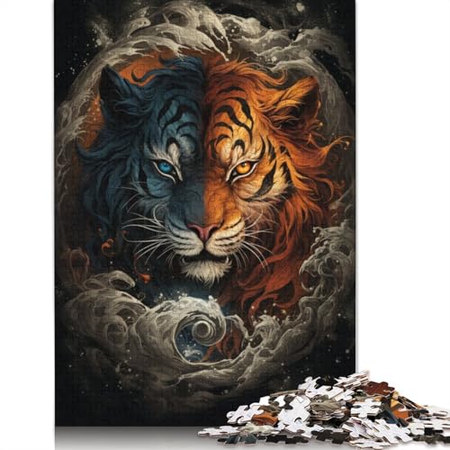 1000-teiliges Puzzle Ying Yang Drache und Tiger für Erwachsene, Puzzle aus Pappe, Puzzle, Mitmachspiel, 38 x 26 cm von LiJianXXXB