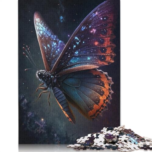 1000-teiliges Puzzle für Erwachsene, Art Dream Butterfly-Puzzle für Kinder, Kartonpuzzle, Lernspiele für Erwachsene und Kinder, 38 x 26 cm von LiJianXXXB