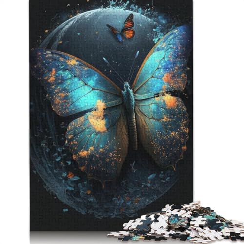 1000-teiliges Puzzle für Erwachsene, Art Dream Butterfly-Puzzles für Karton, Heimdekoration, Puzzlespielzeug, 38 x 26 cm von LiJianXXXB