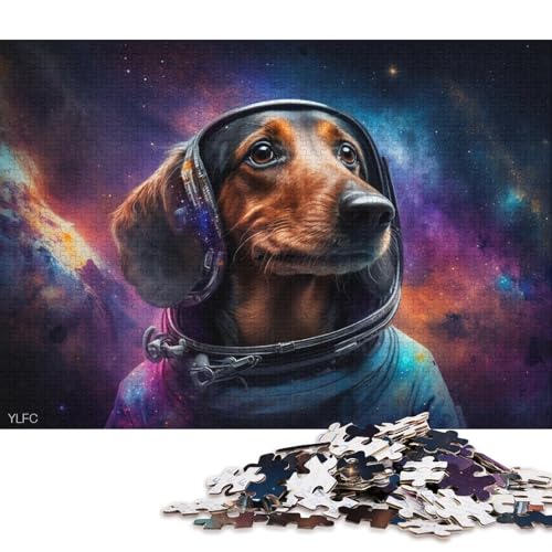 1000-teiliges Puzzle für Erwachsene, Astronauten-Chihuahua-Puzzle für Erwachsene, Karton-Puzzle, Spielzeug, Wanddekoration, 38 x 26 cm von LiJianXXXB