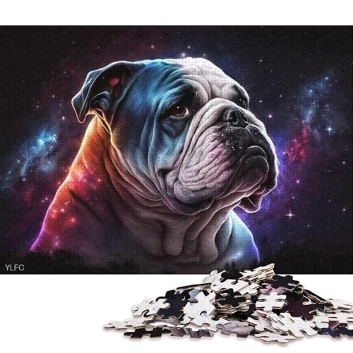 1000-teiliges Puzzle für Erwachsene, Cosmic Bulldog, Puzzle für Erwachsene, Karton-Puzzle, Spielzeug, Wanddekoration, 38 x 26 cm von LiJianXXXB