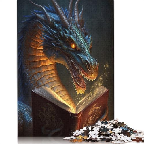 1000-teiliges Puzzle für Erwachsene, Feuerdrache im Himmel, Wunder-Puzzles für Karton, Lernspiel, Herausforderungsspielzeug, 38 x 26 cm von LiJianXXXB