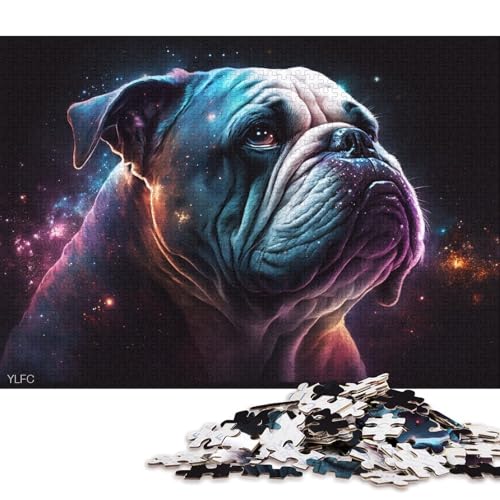 1000-teiliges Puzzle für Erwachsene, Galaxy Bulldog, Puzzle für Erwachsene, Holzpuzzle, Spielzeug, Wanddekoration, 75 x 50 cm von LiJianXXXB