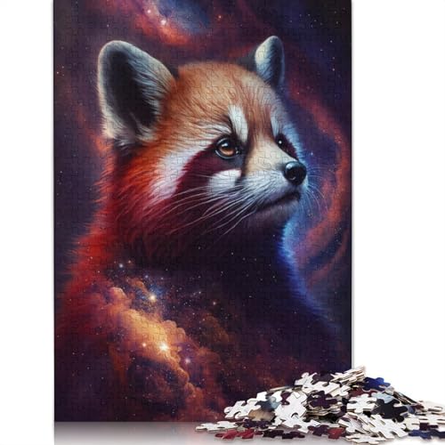 1000-teiliges Puzzle für Erwachsene, Galaxy Red Raccoon, Puzzle für Erwachsene, Holzpuzzle, Puzzle für Erwachsene, Geschenke (Größe 75 x 50 cm) von LiJianXXXB