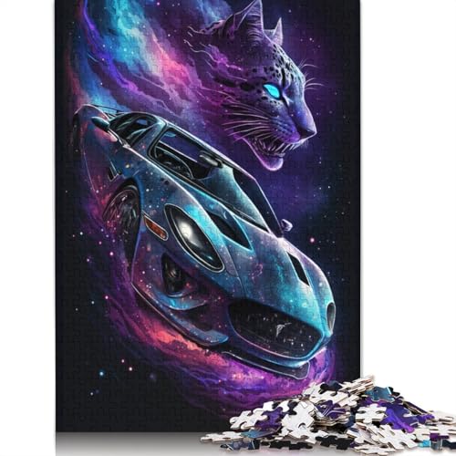 1000-teiliges Puzzle für Erwachsene, Galaxy-Sportwagen-Puzzle für Erwachsene, Holzpuzzle, tolle Geschenke zu Weihnachten (Größe 75 x 50 cm) von LiJianXXXB