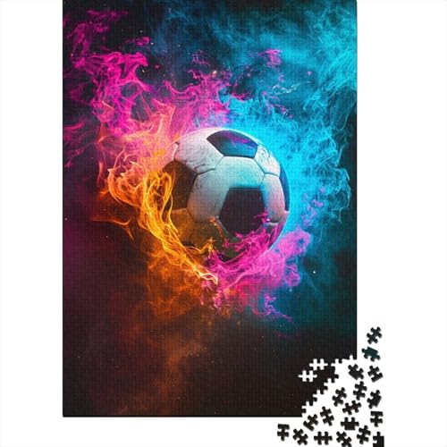 1000-teiliges Puzzle für Erwachsene, Geschenke für Fußball-Sport-Puzzles für Erwachsene und Kinder, Holzpuzzle, Lernspielzeug (Größe 75 x 50 cm) von LiJianXXXB