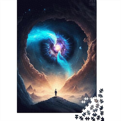 1000-teiliges Puzzle für Erwachsene, Geschenke für schöne außerirdische Planeten, Puzzle für Erwachsene und Kinder, Holzpuzzle, Lernspielzeug (Größe 75 x 50 cm) von LiJianXXXB