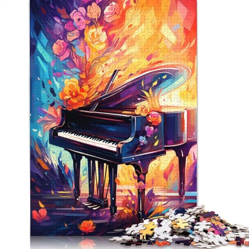 1000-teiliges Puzzle für Erwachsene, Klavier, farbenfrohes Puzzle für Erwachsene, Kartonpuzzle, Lernspiel für Erwachsene und Kinder, Größe 38 x 26 cm von LiJianXXXB