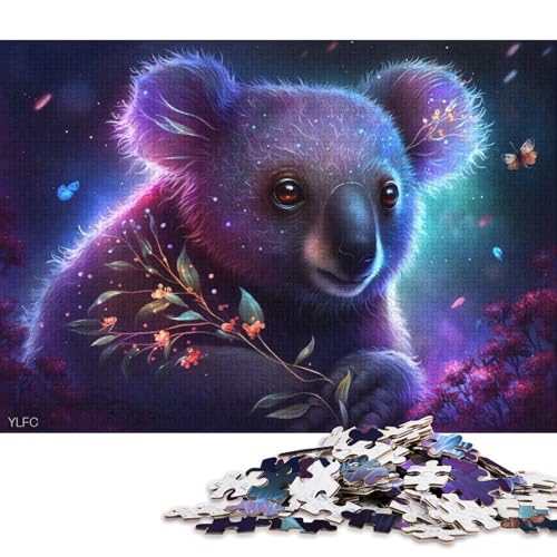 1000-teiliges Puzzle für Erwachsene, Koala im Wald, Puzzle für Erwachsene, Karton-Puzzle, Spielzeug, Wanddekoration, 38 x 26 cm von LiJianXXXB