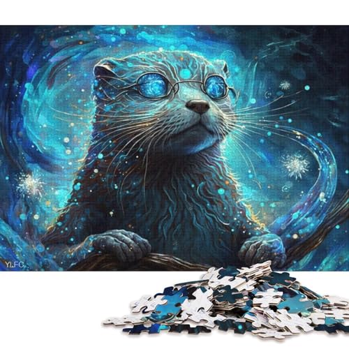 1000-teiliges Puzzle für Erwachsene, Magische Otter-Krieger, Puzzle für Erwachsene, Papppuzzle, Spielzeug, Wanddekoration, 38 x 26 cm von LiJianXXXB