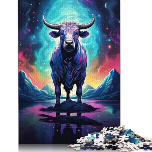 1000-teiliges Puzzle für Erwachsene, Symphony Cow, Puzzle für Erwachsene, Holzpuzzle, Lernspiel für Erwachsene und Kinder, Größe 75 x 50 cm von LiJianXXXB