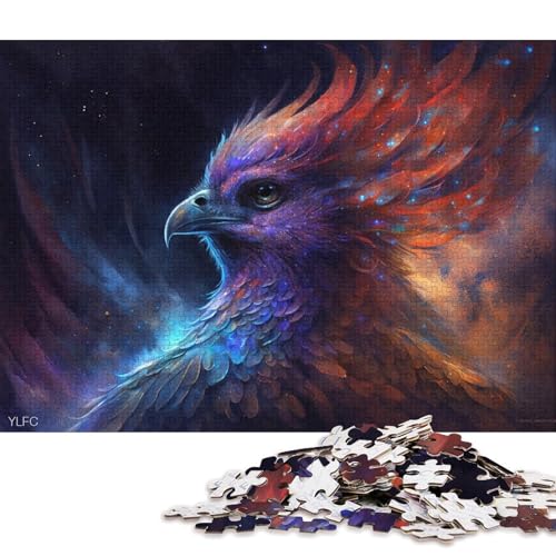 1000-teiliges Puzzle für Erwachsene, Tier-Phönix-Universum, Puzzle für Erwachsene, Holzpuzzle, Spielzeug, Wanddekoration, 75 x 50 cm von LiJianXXXB