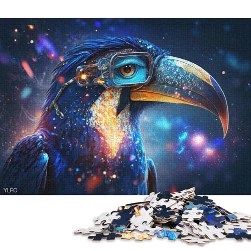 1000-teiliges Puzzle für Erwachsene, Tukan-Krieger-Puzzle für Erwachsene, Karton-Puzzle-Spielzeug, Wanddekoration, 38 x 26 cm von LiJianXXXB