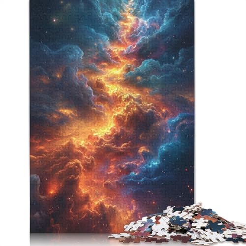 1000-teiliges Puzzle für Erwachsene, Weltraum, schönes Neon-Puzzle für Kinder, Kartonpuzzle, Lernspiele für Erwachsene und Kinder, 38 x 26 cm von LiJianXXXB