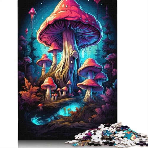 1000-teiliges Puzzle für Erwachsene, exotische, Bunte Pilze, Puzzle für Kinder, Kartonpuzzle, tolles Geschenk für Erwachsene, Größe 38 x 26 cm von LiJianXXXB