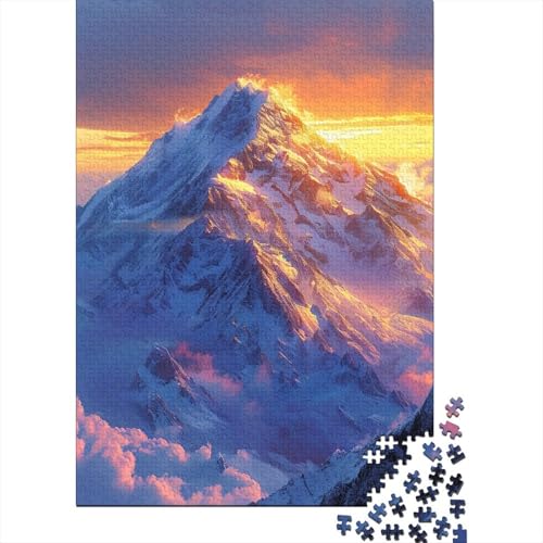 1000-teiliges Puzzle für Erwachsene, farbenfrohes Schneeberg-Puzzle, Holzpuzzle für Erwachsene, tolles Geschenk für Erwachsene und Kinder, Größe: 75 x 50 cm von LiJianXXXB