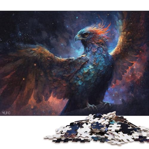 1000-teiliges Puzzle für Erwachsene, kosmische Galaxie, Phoenix, Puzzle für Erwachsene, Holzpuzzle, Spielzeug, Wanddekoration, 75 x 50 cm von LiJianXXXB