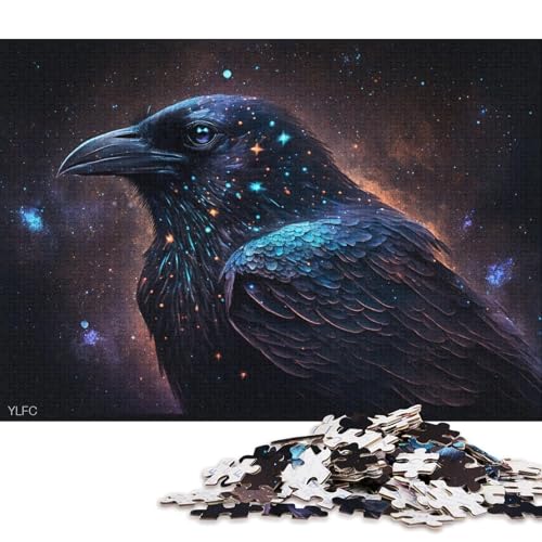 1000-teiliges Puzzle für Erwachsene, kosmische Galaxie-Krähe, Puzzle für Holzpuzzle, Spielzeug, Denkspiel (Größe 75 * 50 cm) von LiJianXXXB