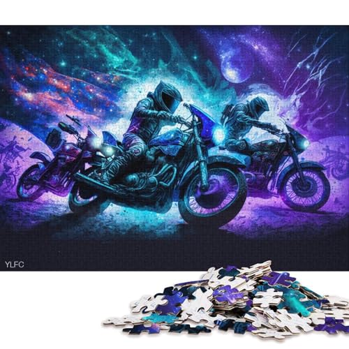 1000-teiliges Puzzle für Erwachsene, kosmisches Motorrad, Puzzle für Karton, Puzzlespielzeug, Denkspiel (Größe 38 * 26 cm) von LiJianXXXB