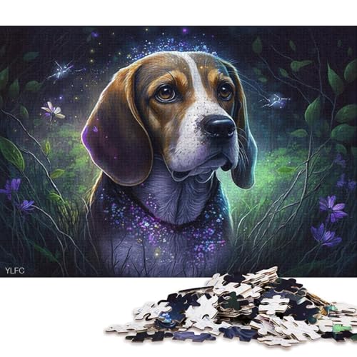 1000-teiliges Puzzle für Erwachsene, magischer Beagle, Puzzle für Erwachsene, Karton-Puzzle, Spielzeug, Wanddekoration, 38 x 26 cm von LiJianXXXB