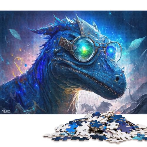 1000-teiliges Puzzle für Erwachsene, magischer Dinosaurier-Krieger, Puzzle für Erwachsene, Holzpuzzle, Puzzle für Erwachsene, Lernspiel, Herausforderungsspielzeug, 75 x 50 cm von LiJianXXXB