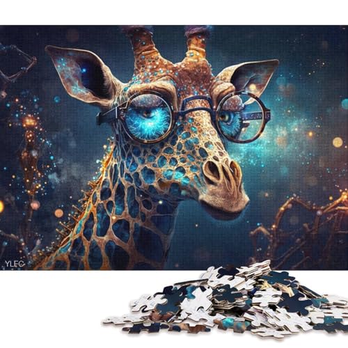 1000-teiliges Puzzle für Erwachsene, magischer Giraffenkrieger, Puzzle für Erwachsene, Holzpuzzle, Spielzeug, Wanddekoration, 75 x 50 cm von LiJianXXXB