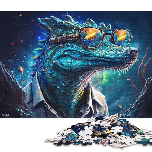 1000-teiliges Puzzle für Erwachsene, magischer Krokodilkrieger, Puzzle für Kartonpuzzle, Spielzeug, Denkspiel (Größe 38 * 26 cm) von LiJianXXXB