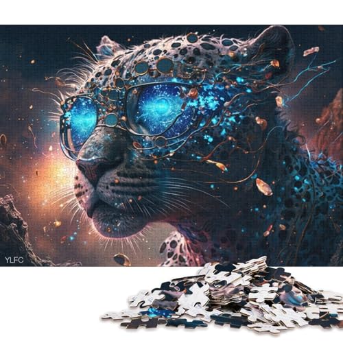 1000-teiliges Puzzle für Erwachsene, magischer Leopardenkrieger, Puzzle für Erwachsene, Karton-Puzzle, Spielzeug, Wanddekoration, 38 x 26 cm von LiJianXXXB