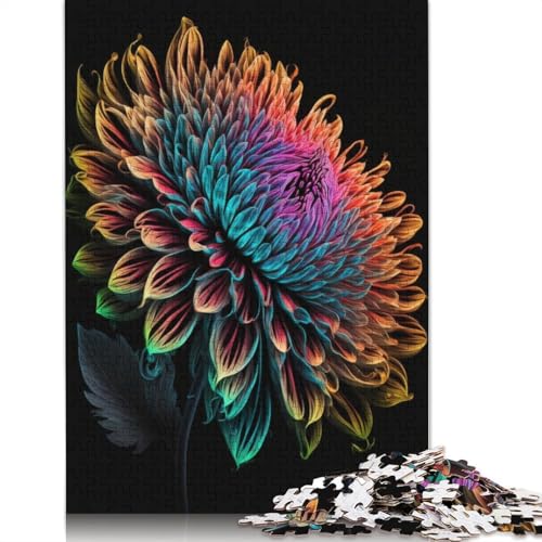 1000-teiliges Puzzle für Erwachsene, schönes Blumen-Puzzle für Erwachsene, Kartonpuzzle, Heimdekoration, 38 x 26 cm von LiJianXXXB