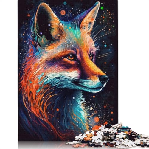 1000-teiliges Puzzle für Erwachsene, schönes Fuchs-Graffiti-Puzzle für Erwachsene, Kartonpuzzle, anspruchsvolles Spiel, 38 x 26 cm von LiJianXXXB