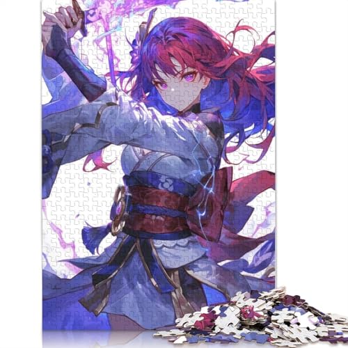 1000-teiliges Puzzle für Erwachsene,Genshin Impact-Puzzle für Kinder,Kartonpuzzle,Lernspiele für Erwachsene und Kinder (Größe 38 x 26 cm) von LiJianXXXB