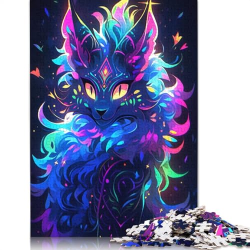 1000-teiliges Puzzle für Erwachsene und Kinder, Anime-Katzen-Puzzle für Erwachsene, Karton-Puzzle, Heimkunst-Dekor, 38 x 26 cm von LiJianXXXB