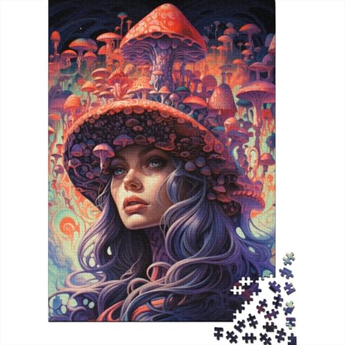 1000-teiliges Puzzle für Erwachsene und Kinder, Psychedelische Hexen-Puzzles für Erwachsene, Holzpuzzles, Lernspielzeug, Familienspiele (Größe 75 x 50 cm) von LiJianXXXB